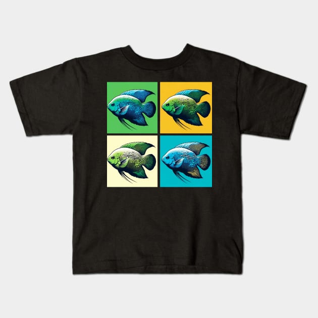 Female Opaline Gourami - Cool Tropical Fish Kids T-Shirt by PawPopArt